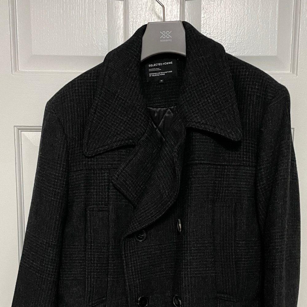 Men's Dark Grey Pea Coat